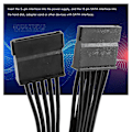 Miniatyrbillede 4 af 5: 5-polet til 3 SATA Harddisk HDD Strømkabel Kun til V550 V650 V750 V850 V1000 V1000 Modulær Strømforsyning S-haoyi-yuhao