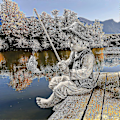 Miniatyrbild 2 av 5: Liten Fiskepojke Staty, 3D Harts Miniatyr Staty Ornament, Inomhus Utomhus Söta Karaktär Staty Trädgård Tillbehör