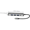 Miniatyrbillede 2 af 8: Multifunktionel USB Hub Port USB Udvidelses Dock til Laptop Letvægts Aluminium Legering Design Tilfældig