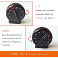 Miniatyrbillede 4 af 5: Køkken Timer, 60 Minutters Mekanisk Timer Ur Let At Læse Betjene (sort)