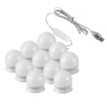 Miniatyrbillede 2 af 5: LED USB Makeup Spejl Lys Pære Forfængelighedslys 10 Pærer Kit