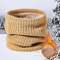 Miniatyrbild 1 av 3: Vinterhalsduk för Män Fleece Ring Bandana Stickad Varm Solid Halsduk Kvinnor Halsvärmare B4-solid