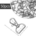 Miniatyrbilde 2 av 3: 50 stk Svingbare Nøkkelringer Spenner Trigger Snap Kroker D-Ring