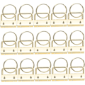 Miniatyrbillede 1 af 8: 50 stk. DIY Metal Nøglering Nøglevedhæng Hardware Nøglering til Bagage Håndledsrem Stof Præget 25mm Guld
