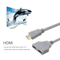 Miniatyrbillede 1 af 4: HDMI 1 til 2 Splitter Dobbelt Signal Adapter Kabel til HDTV