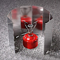 Miniatyrbild 1 av 5: Vikbar Vindskydd för Campingkök i Aluminiumlegering, 8 Paneler