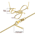Miniatyrbild 5 av 5: Personligt Namnhalsband i Sterling Silver, Anpassat Guldnamn Smycke, Personligt Lmell Present