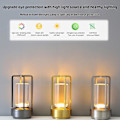 Pikkukuva 5 / 5: Lumison Crystal Lantern pöytälamppu, Kannettava metallipöytälamppu sisä- ja ulkokäyttöön, Ladattava LED-lamppu Black