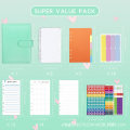 Miniatyrbillede 2 af 5: Bogføring Notebook Macaron A8 PU Læder Løsblad Kreativ Kontanter Green