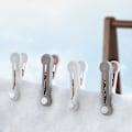 Miniatyrbillede 3 af 4: Tøjpinde 5x3cm, Bløde Tøjpinde Hvid + Grå 48 Stk