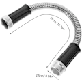 Miniatyrbillede 2 af 8: Havevandslanger 30 cm Rustfrit Stål Slange Robust Metal Havevandslange for Nem Opbevaring