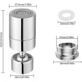 Miniatyrbillede 2 af 5: Pieces Svingbart Vandhane Luftblander Messing 2 Sprøjtetilstande Justerbar Luftblander Vandbesparende Vandhane Svingadapter M22- M24 Sprøjte Vandhane Til Badeværelse Køkken