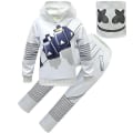 Miniatyrbilde 1 av 5: Marshmallow-kostyme for gutt - hettegenser, bukser og hodeplagg 7-8 Years