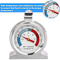 Miniatyrbillede 5 af 5: Køleskabs- og Frysertermometer med Stor Skive i Rustfrit Stål - Temperaturgave