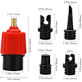 Miniatyrbillede 3 af 5: Inflation Sup Pump Adapter Luftpumpe Konverter, Almindelig Luftventil Tilbehør Til 4 Standard Inflation B