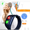 Miniatyrbillede 4 af 4: Sos Armbånd Gps Tracker Kompatibel Ældre Nødkald Sos Gps Lokator Telefon Nødhjælper Ip67 Vandafvisende Smart Ur Telefon, Sort -ys