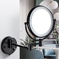 Miniatyrbillede 3 af 4: Makeup Spejle LED Væghængt Udtrækkelig Foldbar Badeværelsesspejle
