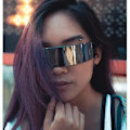 Miniatyrbillede 5 af 5: 80'er Futuristiske Cyklop Punk Visir Solbriller med Translucent Spejl Linser (Fås i Flere Farver), One Size C