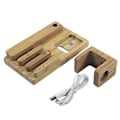 Pikkukuva 4 / 4: Bambuinen Latausasema 4USB-teline Puhelimelle Apple Watchille