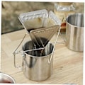 Miniatyrbillede 3 af 5: Sammenklappelig Camping Kaffe Dryp Stativ, Rustfrit Stål Foldbar Kaffe Drypper Komfur