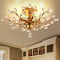 Miniatyrbilde 1 av 3: 62cm Lysekrone Klynge Taklampe Led Flush Metall Antikk Messing