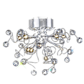 Miniatyrbilde 4 av 5: 56cm Krystall Taklampe Flush Mount Metall Krom Led Nordisk