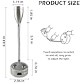 Pikkukuva 1 / 3: 12v-24v LED-lukuvalo, himmennettävä RV-lukulaite USB-laturilla, matkailuautoille, kuorma-autoille, perävaunuille, RV-sängyn vieressä, 2 kpl - musta - yuhao silver