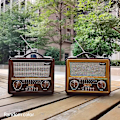 Miniatyrbild 2 av 5: Trä Retro Radio, Am Sw Fm Radio, Trådlös Bluetooth-högtalare, Mini Audio Utomhus Hög Volym För