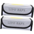 Miniatyrbillede 1 af 8: Battery Buddy 2 stk. Brandsikker Batteriopbevaringspose Lithium Batteri Beskyttelsespose