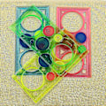 Pikkukuva 4 / 5: 2 kpl/setti Spirograph Geometrinen Viivoitin Oppimisen Piirtotyökalu