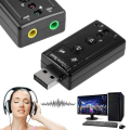Miniatyrbillede 1 af 4: Mini USB 2.0 3D Virtuel 12 Mbps Ekstern 7.1 Lydadapter
