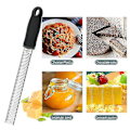 Miniatyrbild 5 av 5: Microplane Zester Rivjärn i Svart Färg för Citrus, Parmesan, Ingefära, Choklad och Muskotnöt med Fint Blad -xx