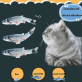 Miniatyrbilde 2 av 5: Elektrisk katteleketøy med kattemynte Interaktivt leketøy for katt Plysj tyggeleketøy Simulering fisk katteleketøy