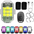 Miniatyrbilde 1 av 4: Høy Lysstyrke Trådløs LED-Strobe Lys, 7 Farger Oppladbare Blinkende Lys - yuhao 1Pack