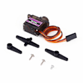 Miniatyrbilde 1 av 5: Svart 4.8V Mg90 Metallgirkasse Mikro Servo 9g for RC