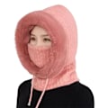 Miniatyrbillede 1 af 5: Vinterhatte til Kvinder Balaclava Vinterhat Fleece Ansigts- og Halsvarmer Maske til Koldt Vejr Red