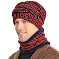 Pikkukuva 2 / 2: Unisex Miesten ja Naisten Beanie Hat Huivi Kasvomaski Hiihto Beanie Kallo Hattu Wine Red