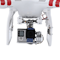 Miniatyrbillede 2 af 5: Sølv FPV 2-akset Brushless Gimbal til DJI Phantom GoPro