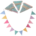 Miniatyrbillede 5 af 5: 4 stk. Flagguirlande Flagbanner Flagpynt Udendørs Dekoration Til Bryllup Fest Jul Fødselsdagsfest