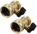 2-pack mässings trädgårdsslangstoppventil, 3/4'' gängad kulventil stopp slangadapter