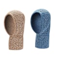 Miniatyrbillede 5 af 5: Balaclava Beanie Hat Strikket Hue Til Kvinder Med Justerbar Halsudskæring Vintervarmer Khaki
