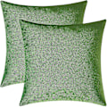 Miniatyrbillede 1 af 3: Sæt af 2 Cozy Velvet Firkantede Dekorative Pudebetræk til Sofa og Seng, Grøn, 18 x 18 Tommer