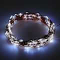 Miniatyrbillede 2 af 5: Solcelled Varmt Hvid 10m 100LED Kobbertråd Udendørs Feelygter