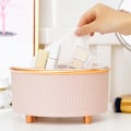 Miniatyrbillede 2 af 5: Hjemmevævsæske Skrivebords Køkken Serviet Holder Opbevaringsbeholder