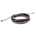 Miniatyrbillede 3 af 3: Læder Wrap Flettet Armbånd Manschet Punk Armbånd