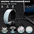 Miniatyrbillede 3 af 3: Led Armbånd Opladbar. 2 Styk Lys Armbånd Usb Reflekterende Bånd R