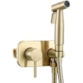 Miniatyrbillede 1 af 5: Håndbruser i rustfrit stål til toilet, bærbar bidet-sæt, varmt og koldt vand, bruseslange, bidet-toilet komplet sæt, børstet guld, Ws024j2f2-yuhao