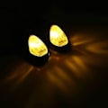 Miniatyrbillede 3 af 5: Motorcykel Blinklys, Universelle Motorcykel Blinklys LED Motorcykel Flush Mount Blinklys Lygte Amber Sort Skal (2 stk