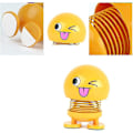 Miniatyrbillede 2 af 4: 8 stk. Søde Emoji Bobble Head Dukker - Sjove Smiley Springs Dansende Legetøj Til Bil Instrumentbræt Pynt