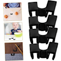 Miniatyrbillede 3 af 8: Begynder Spisepinde Trænere 10 stk Genanvendelige Spisepinde Holder Clips Sort